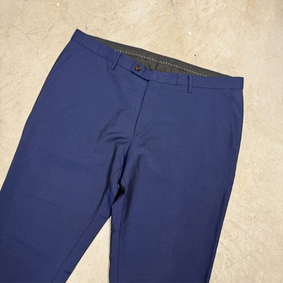 SAND Dress Pants Vitale Barberis Canonico Wool & Mohair Trousers Blue 38x32 - Picture 3 of 11